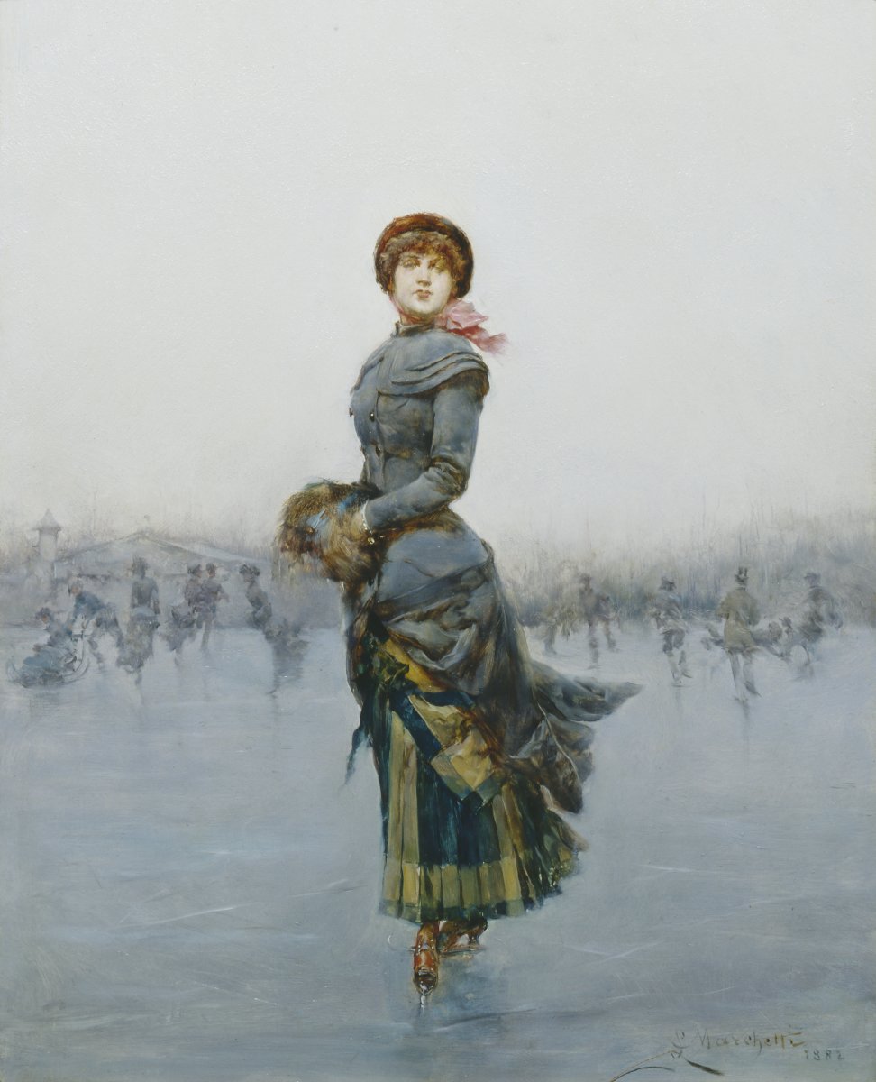 Image of Lady Skating on Ice