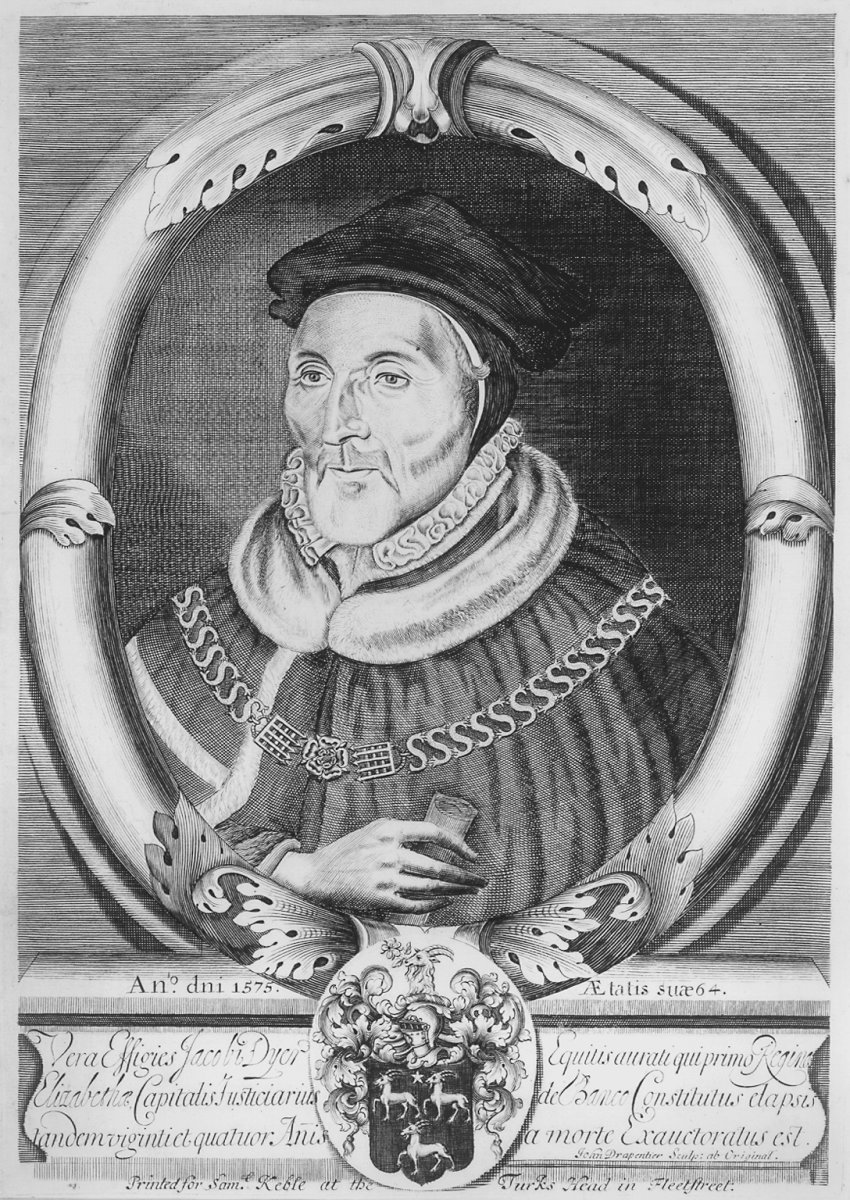 Image of Sir James Dyer (1510-1582) judge, law reporter, and speaker of the House of Commons