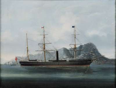 Image of P&O Steamship “Niphon” off Hong Kong