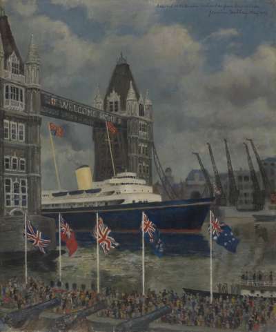 Image of Arrival of the Queen in London from Her Commonwealth Tour