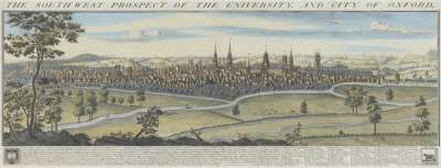 Image of The South West Prospect of the University, and City of Oxford