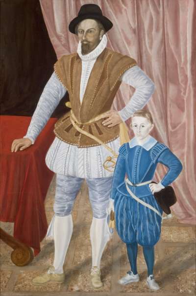 Image of Sir Walter Ralegh and his Son