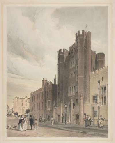 Image of North Front to St. James’s Palace, from Cleveland Row