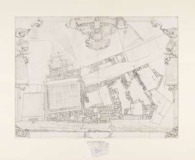 Image of Drawing of Plan of the Old Palace of Whitehall as it was in 1680
