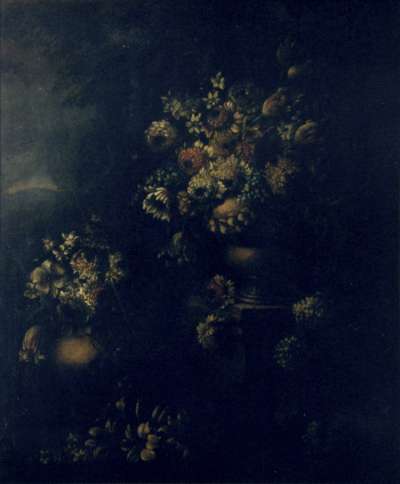 Image of Still Life: Urn and Flowers on Left