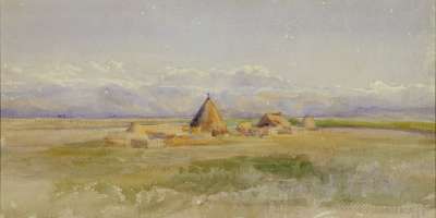 Image of Roman Campagna with Conical Building
