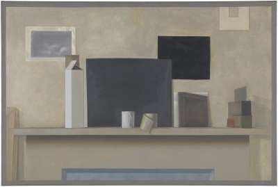 Image of Mantel Still Life with Rectangles, Evening