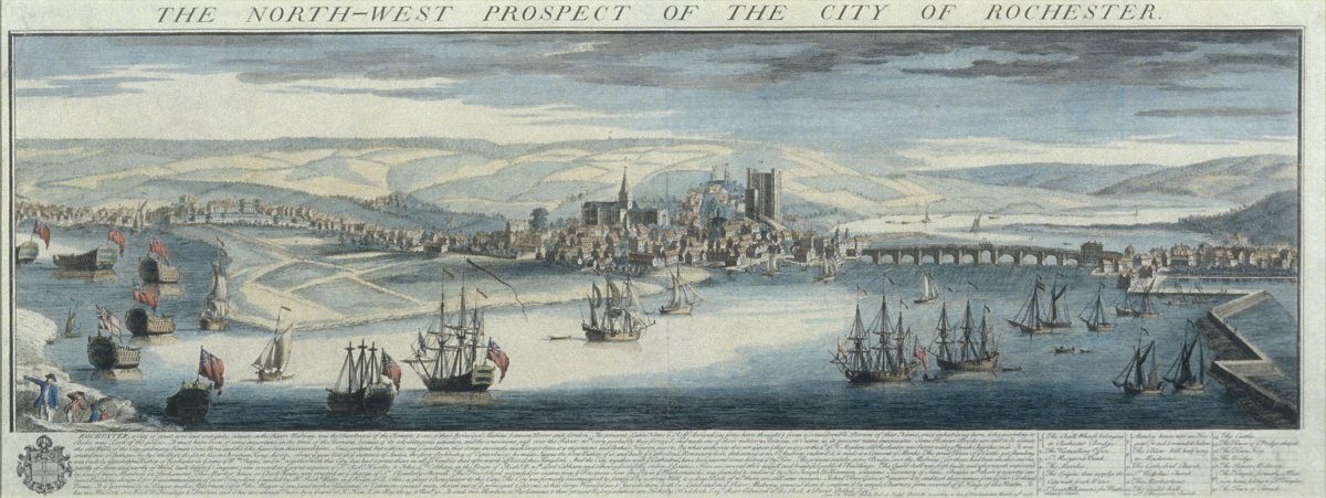 Image of The North-West Prospect of the City of Rochester