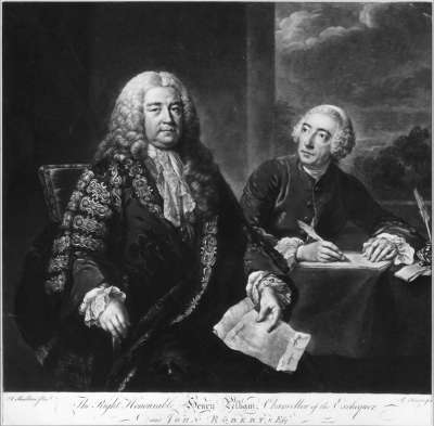 Image of Henry Pelham (1694-1754) and his Secretary John Roberts