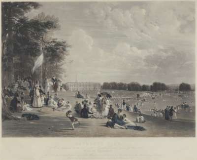 Image of Petworth Park, as it appeared at the time of the Annual Dinner given by the late Earl of Egremont, on the 9th of June 1835