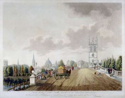 Image of View of the City of Oxford (Magdalen Bridge)