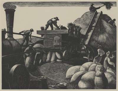 Image of The Farmer’s Year. March: Threshing