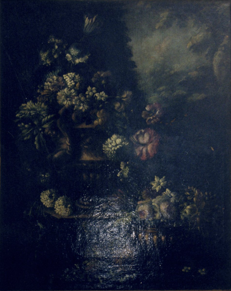 Image of Still Life: Bowl of Flowers on Right