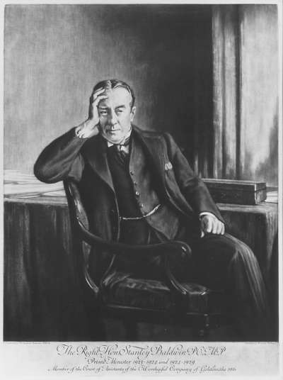 Image of Stanley Baldwin, 1st Earl Baldwin of Bewdley (1867-1947) politician; Chancellor of the Exchequer; Prime Minister
