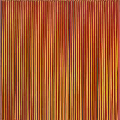 Image of Poured Lines: Light Red, Green, Blue, Yellow, Orange, Yellow, Red