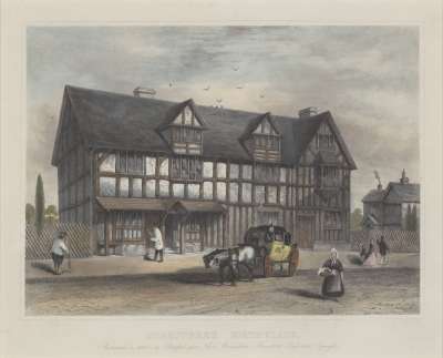 Image of Shakespeare’s Birthplace as Restored in 1861-2, at Stratford-upon-Avon, Warwickshire