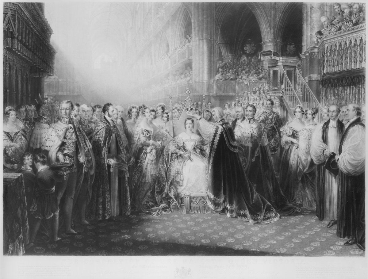 Image of The Coronation of Her Majesty Queen Victoria in Westminster Abbey, June 28th 1838.