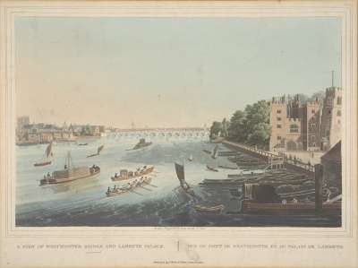 Image of A View of Westminster Bridge and Lambeth Palace / Vue du Pont de Westminster et du Palais de Lambeth