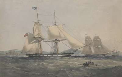 Image of The Clipper Brig “Lanrick” off Singapore