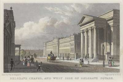 Image of Belgrave Chapel, and West Side of Belgrave Square