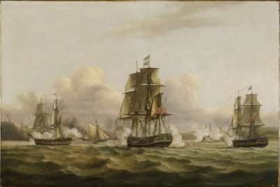 Image of The Capture of Martinique (shipping against clouds)