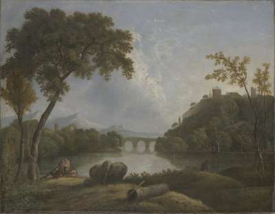 Image of Woody Landscape by a Lake