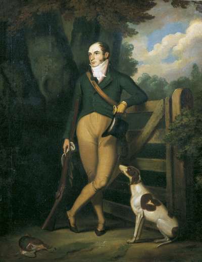 Image of John Morgan Esq, with a Dog
