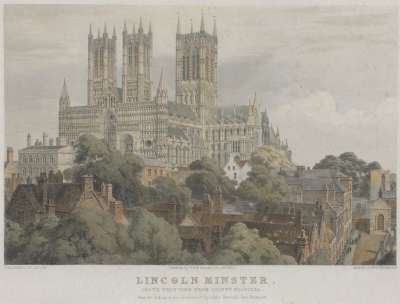 Image of Lincoln Minster.  South West View from County Hospital