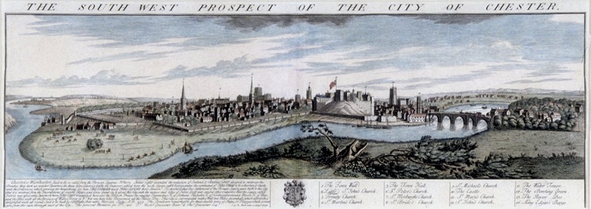 Image of The South West Prospect of the City of Chester