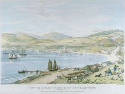 Image of View of Part of the Town of Wellington, New Zealand