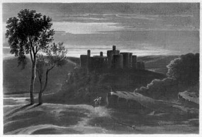 Image of Twilight, View of Harlech Castle, North Wales