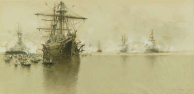 Image of Visit of English Mediterranean Fleet to Lagoon, Venice 1893