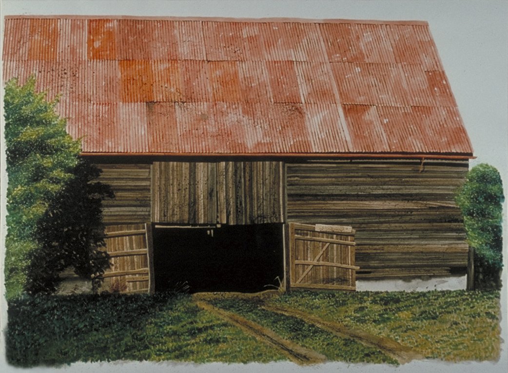 Image of Cowshed with Red Roof
