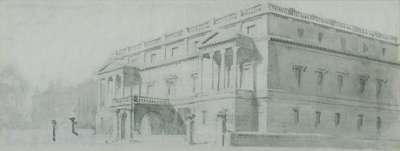 Image of Early sketch for Lancaster House Facade