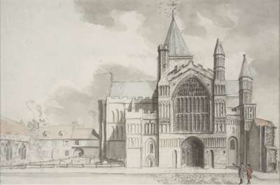 Image of Rochester Cathedral, Kent, from the West