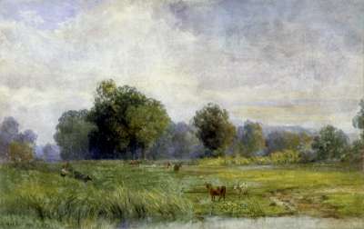 Image of Landscape with Cattle and Figure