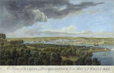 Image of A View of Hamoze and Plymouth Dock from Mount Edgcumbe