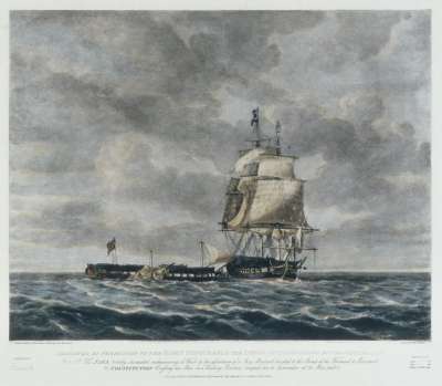 Image of Engagement of Frigates “Java” & “Constitution” [Plate 3]