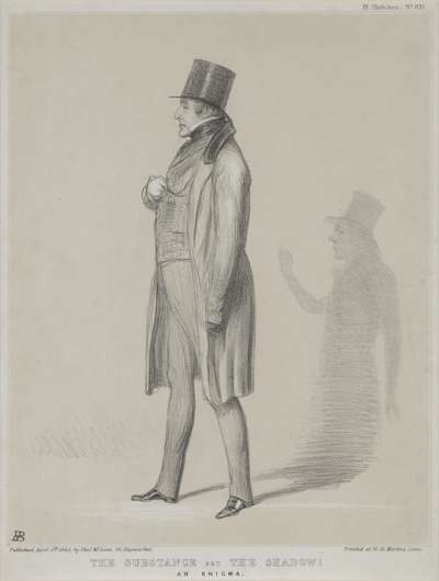 Image of Sir Robert Peel, 2nd Baronet (1788-1850): “The Substance and the Shadow! An Enigma”