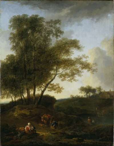 Image of Landscape with Figures and a Donkey