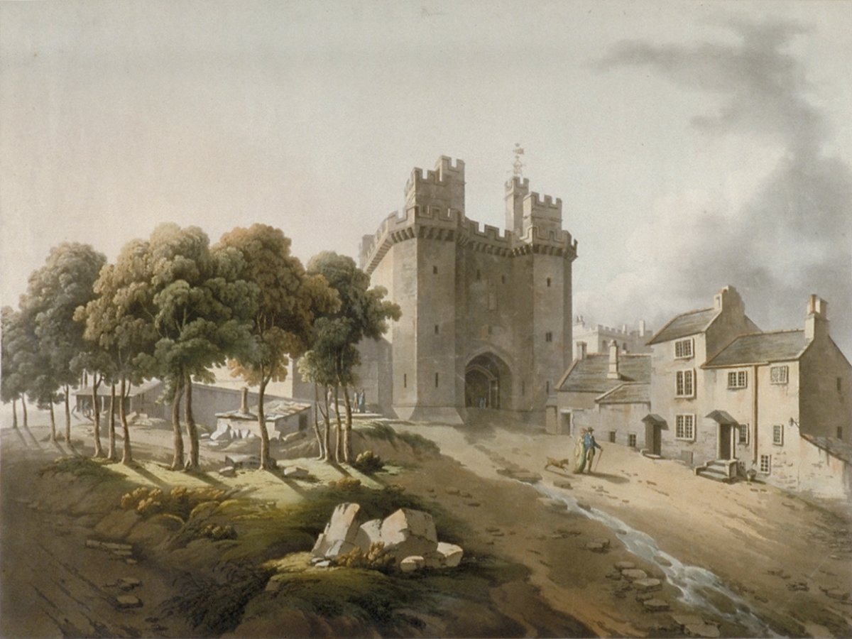 Image of A South View of the Gateway Tower of Lancaster Castle