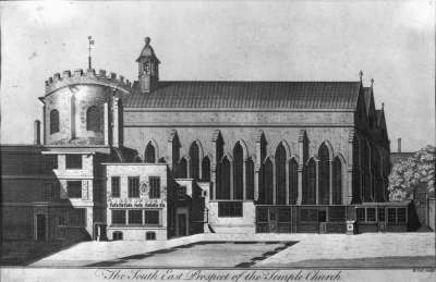Image of South East Prospect of the Temple Church