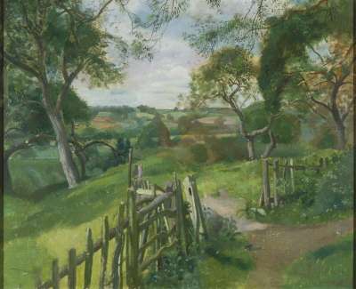 Image of Path and Gate in a Landscape