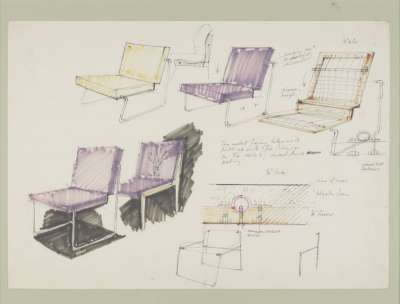 Image of Investiture of the prince of Wales 1969: Initial Sketch for General Seating
