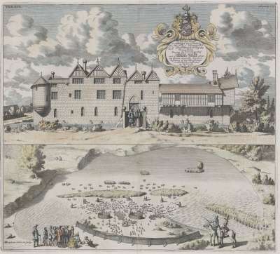 Image of E.N.E. Prospect of Norbury Manor and of Shebden Pool, Staffordshire
