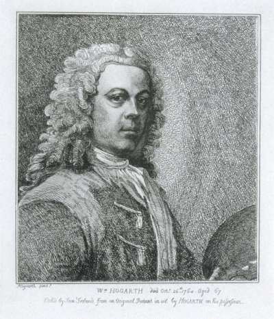 Image of William Hogarth (1697-1764) painter and engraver: ‘self portrait’