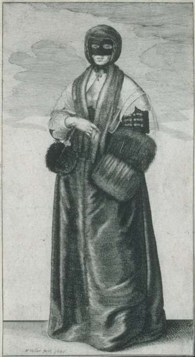 Image of English Lady in Winter Costume