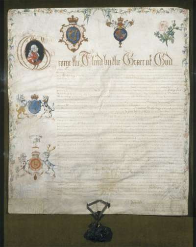 Image of Illuminated Certificate for George Macartney, 1st Earl Macartney