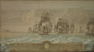 Image of A View of His Britannic Majesty’s Fleet at Anchor at Leghorn Roads on 15 January 1800