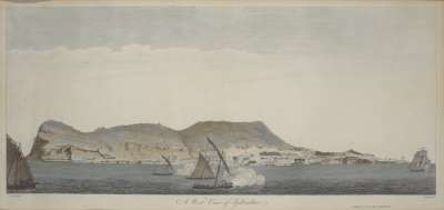 Image of A West View of Gibraltar (facsimile engraving)